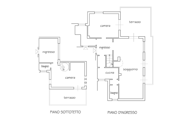 5 locali su 2 piani (con vista sul mare)