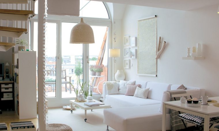 Loft bianco in stile nordico