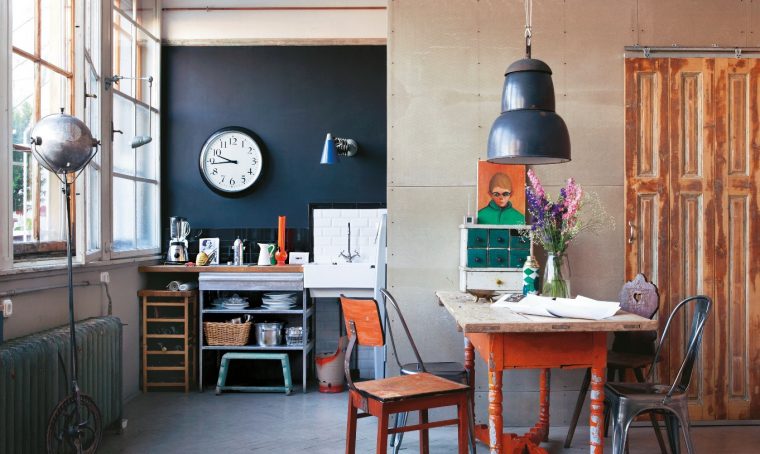 Monolocale in stile loft