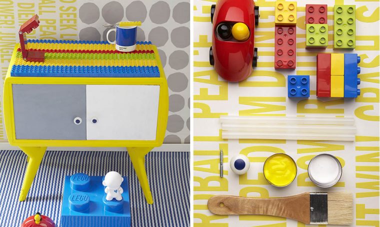 Fai da te per la cameretta: il comodino (ri)fatto… con i Lego!