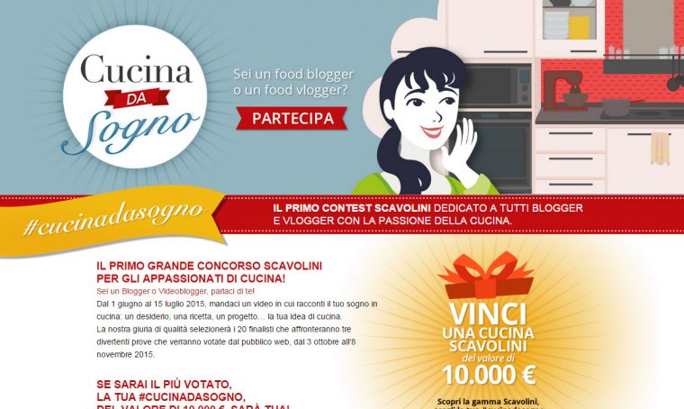 Vinci una Cucina da sogno con Scavolini