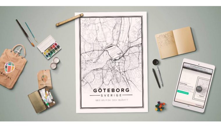 Decorare con le carte geografiche