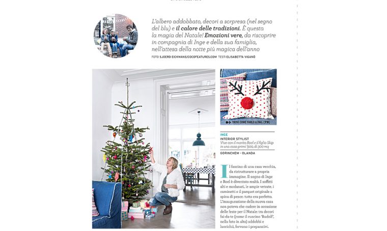 Decorazioni di Natale da stampare: il cuscino renna