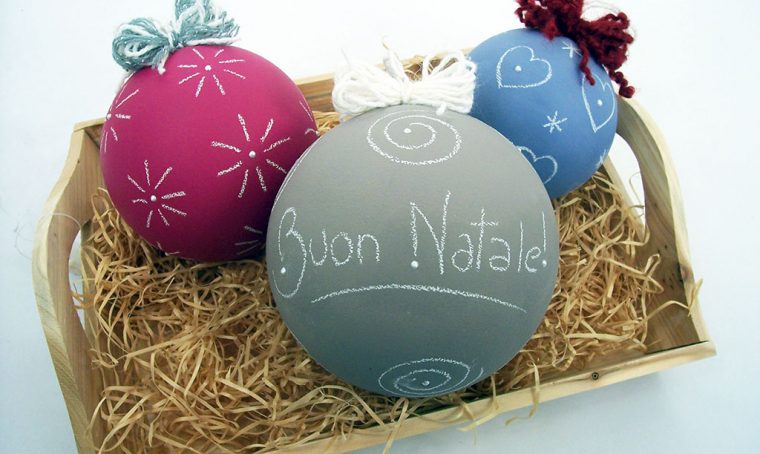 Decorazioni di Natale effetto lavagna