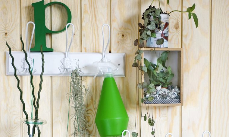Appendiabiti shabby per le piante