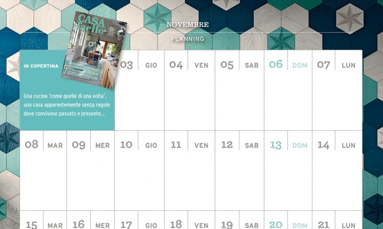 CasaFacile di novembre ti regala il planning del mese