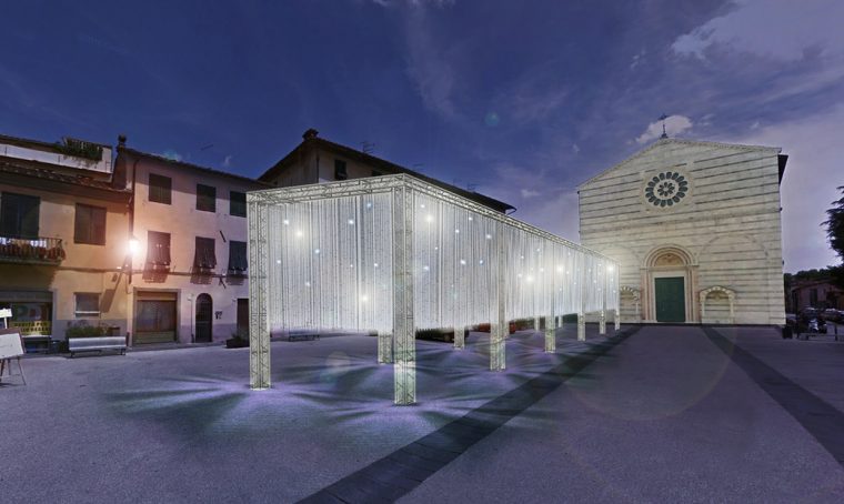 Una grande nuvola di luci accende Lucca