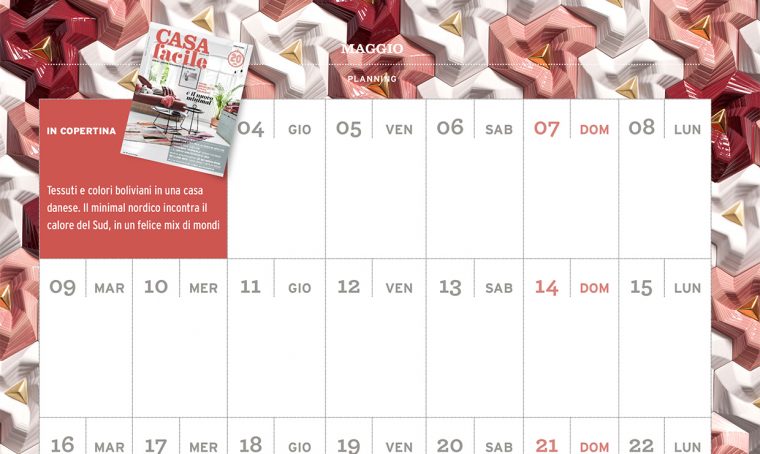 CasaFacile di maggio ti regala il planning del mese
