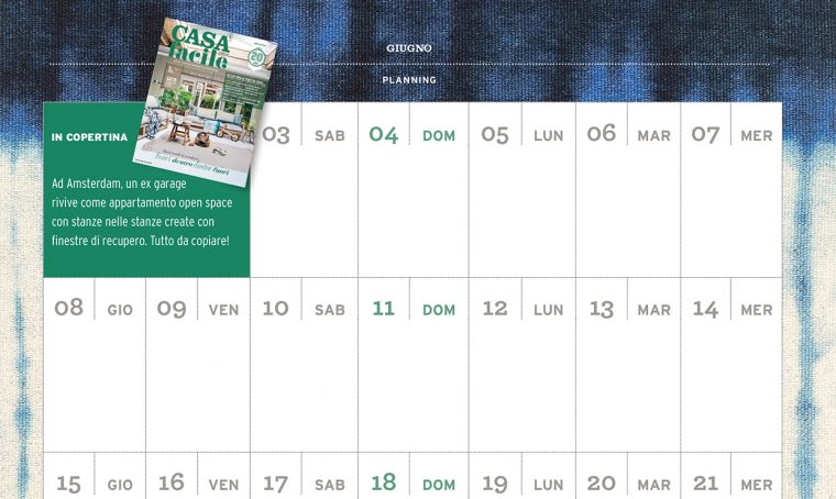 CasaFacile di giugno ti regala il planning del mese
