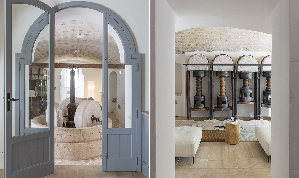 Il frantoio della masseria di Raoul Bova