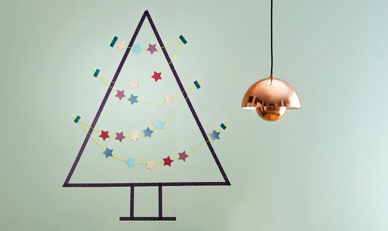 L’albero di Natale fai-da-te realizzato con i washi tape