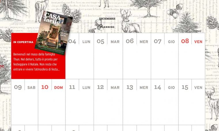 CasaFacile di dicembre ti regala il planning del mese