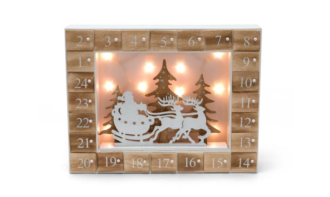 calendario avvento cassetti in legno