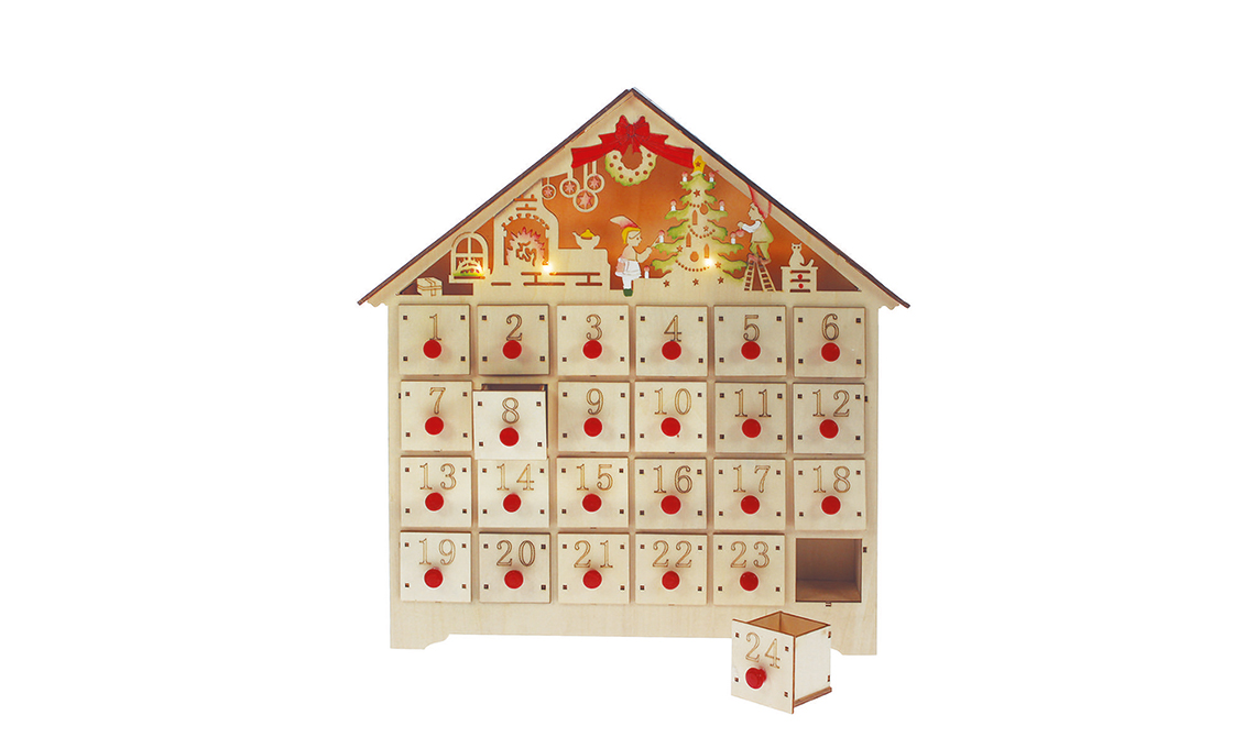calendario avvento legno
