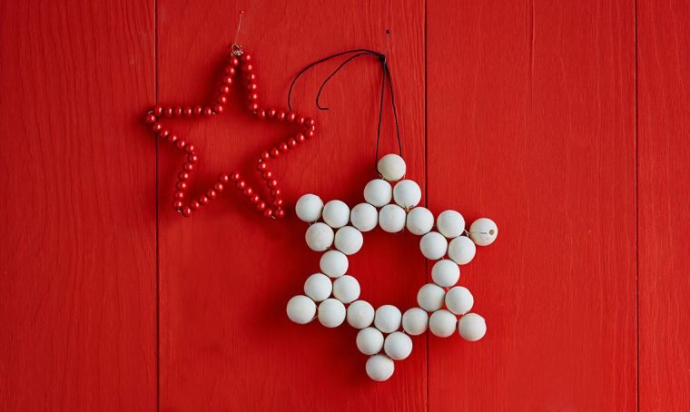 Perle di legno per realizzare stelle décor