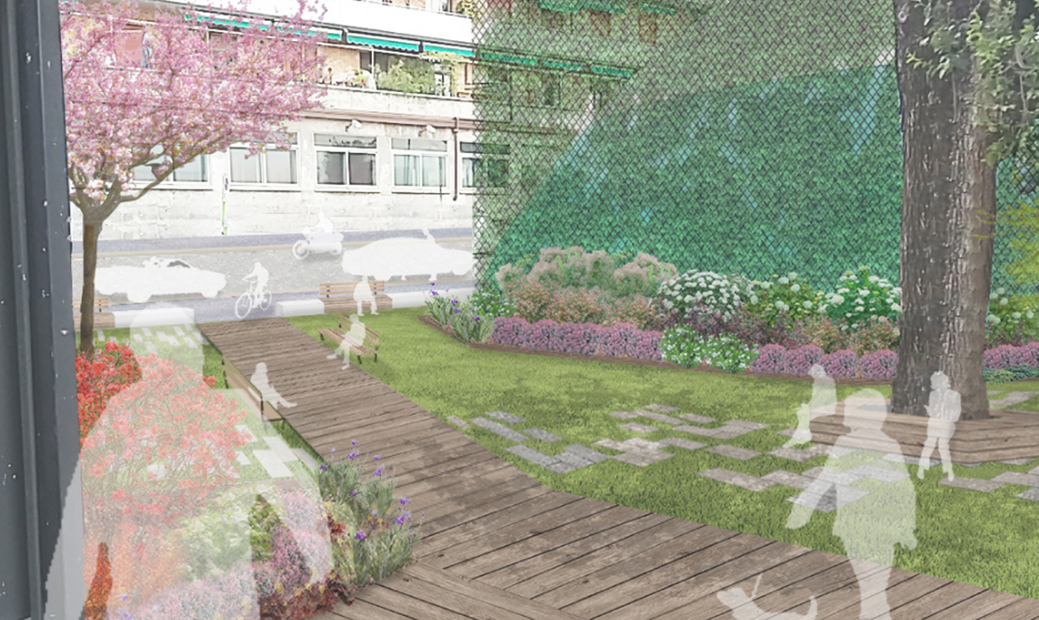 giardino largo Franco Parenti a Milano