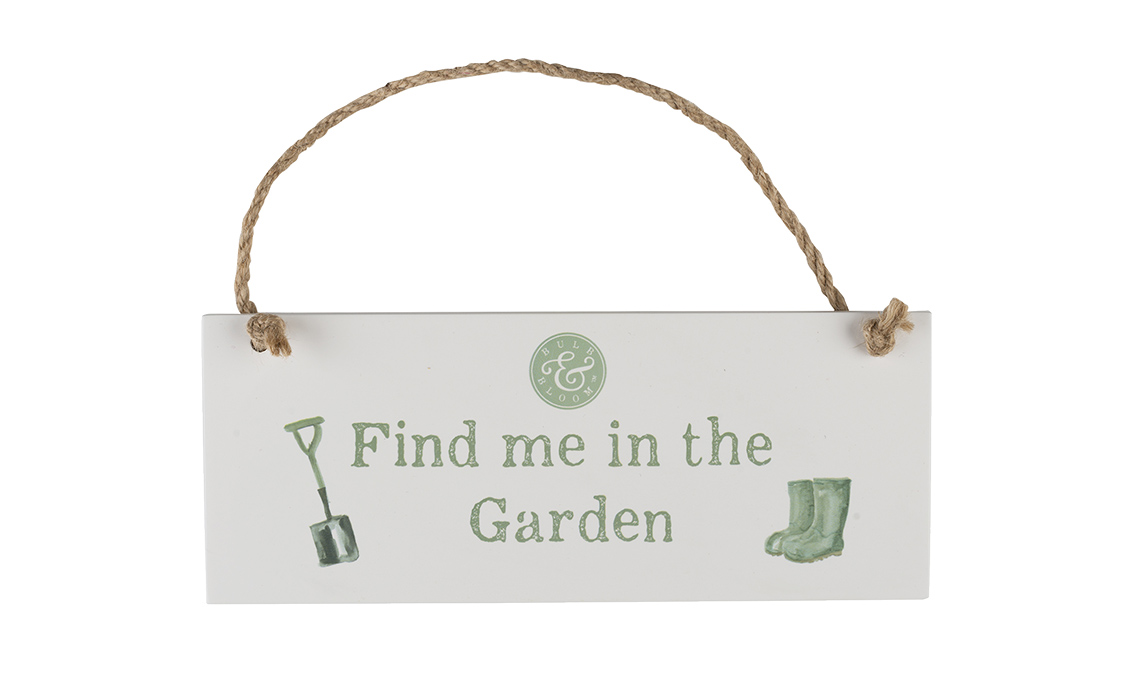 cartello da appendere in giardino