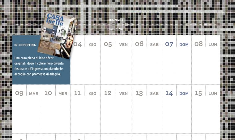 CasaFacile di gennaio ti regala il planning del mese