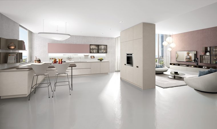 Dividere cucina e soggiorno con mobili a colonna