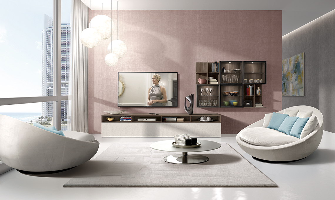 cucina a vista sul living