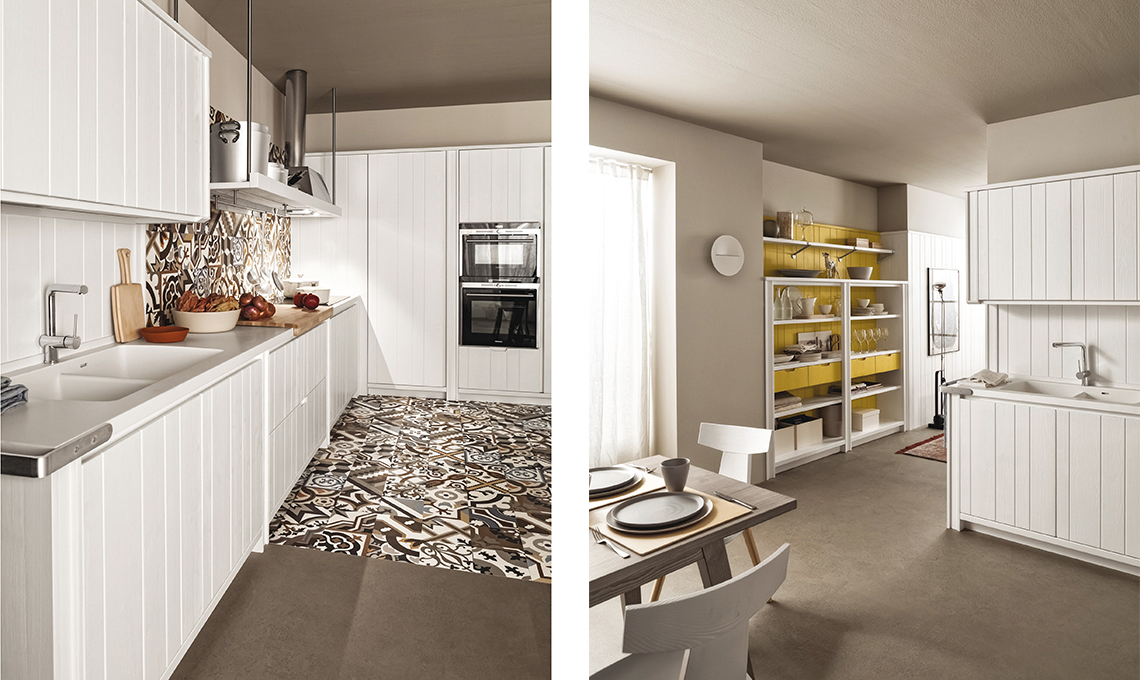 cucina a vista sul living