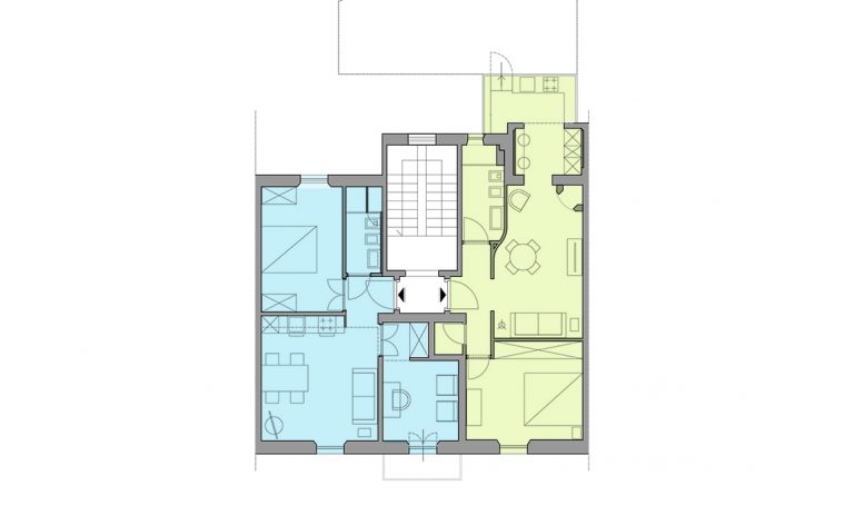 Ricavare un bilocale più un trilocale da una casa di 100 mq