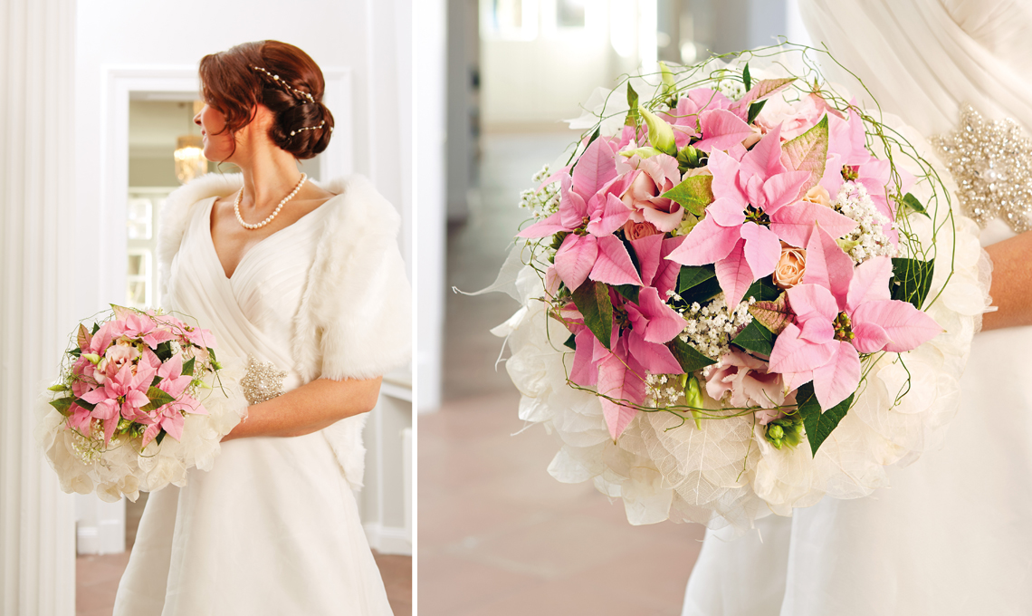 bouquet sposa stelle di natale