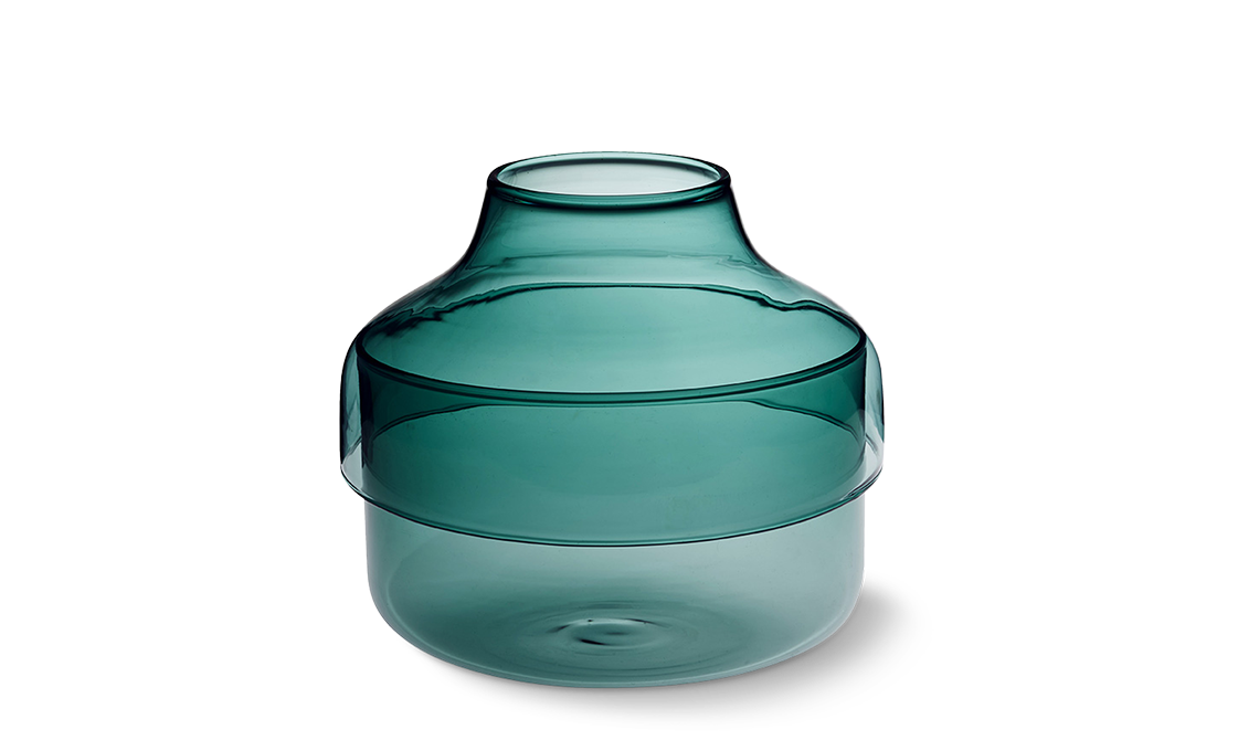 vaso in vetro con coperchio