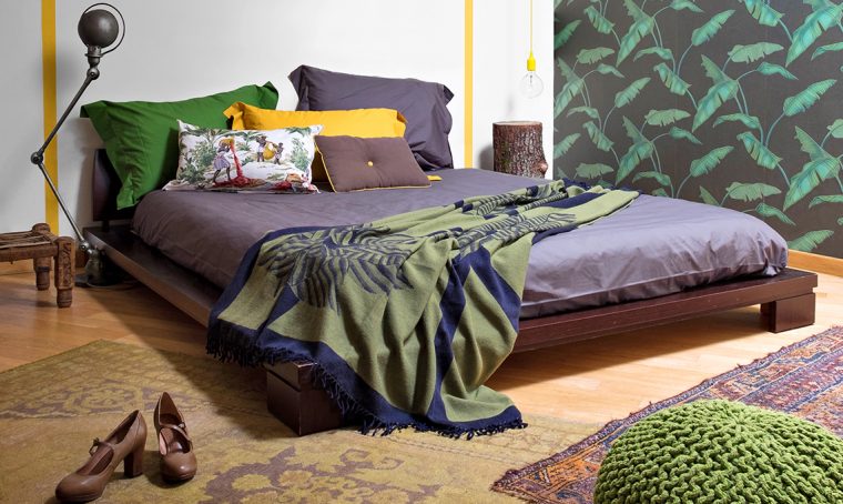 Prima & dopo di una camera da letto in stile “jungle”