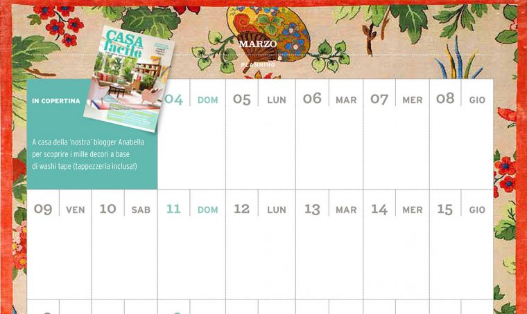 CasaFacile di marzo ti regala il planning del mese
