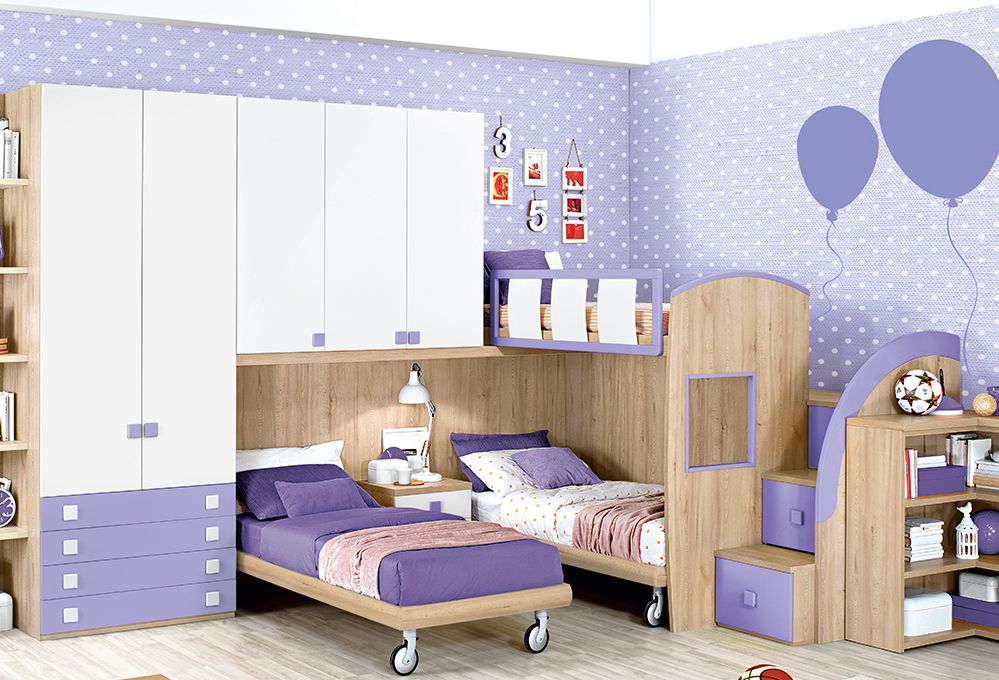 Cameretta per 3 figli: con i soppalchi ognuno ha il suo spazio