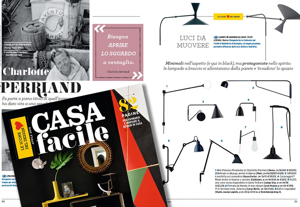 Le icone del design in edicola con CasaFacile ad aprile 2018