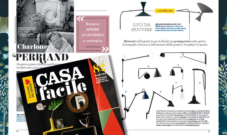 Le icone del design in edicola con CasaFacile ad aprile 2018