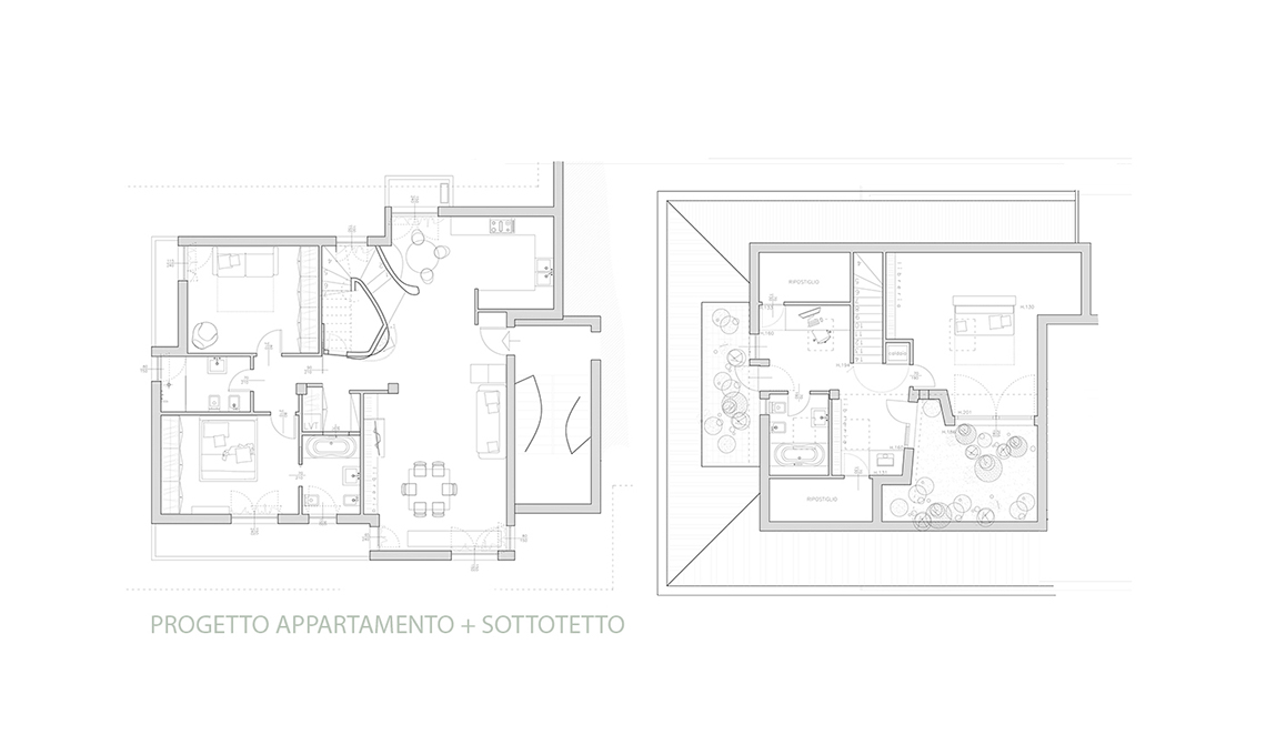 ristrutturazione appartamento con sottotetto