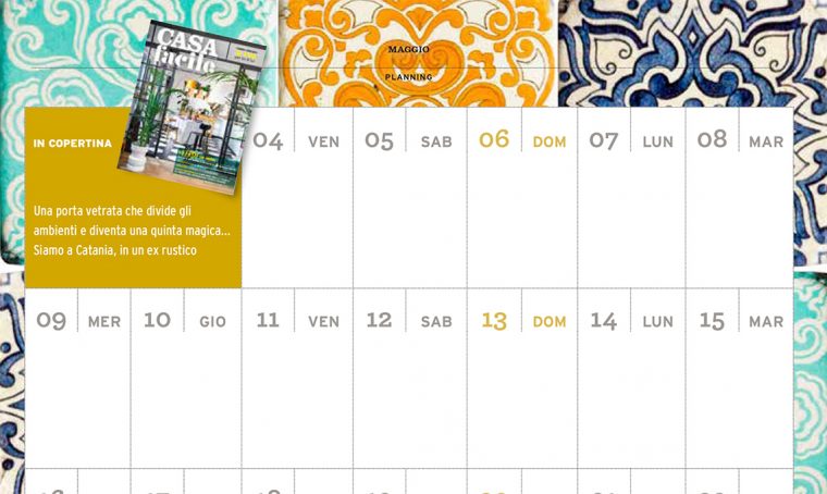 CasaFacile di maggio ti regala il planning del mese