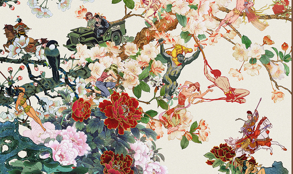 carta da parati fiori