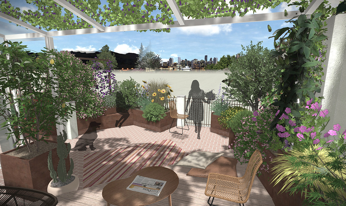 rendering balcone