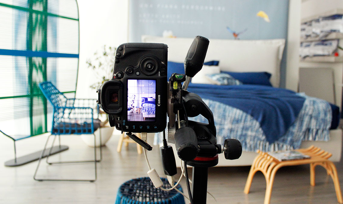 camera da letto blu
