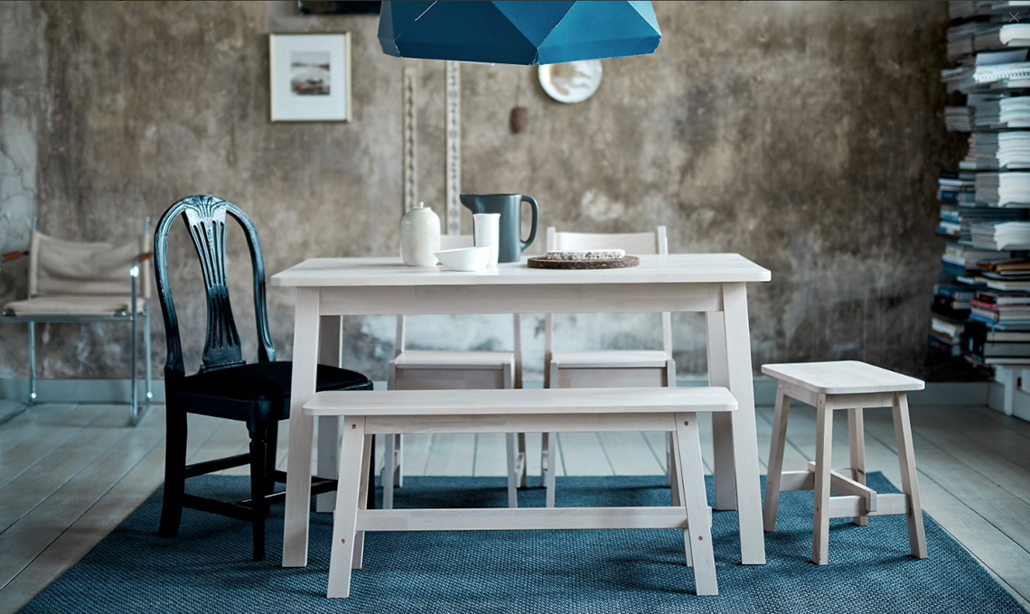 tavolo e panche Ikea japandy style