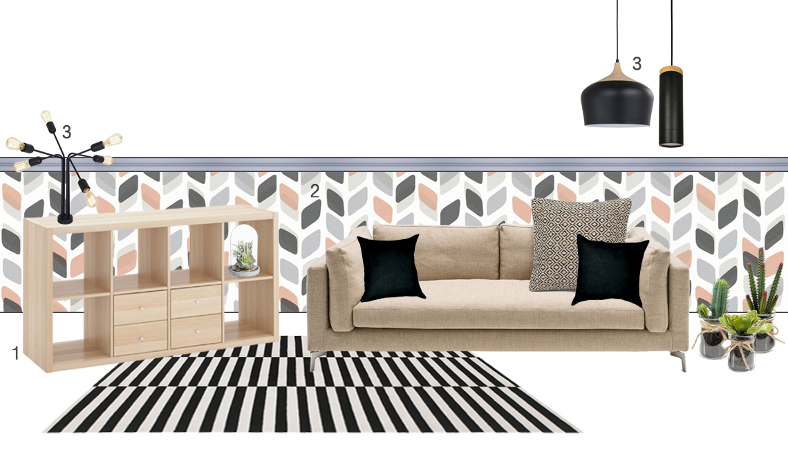 CasaFacile FPanarello living set cinematografico geometrico