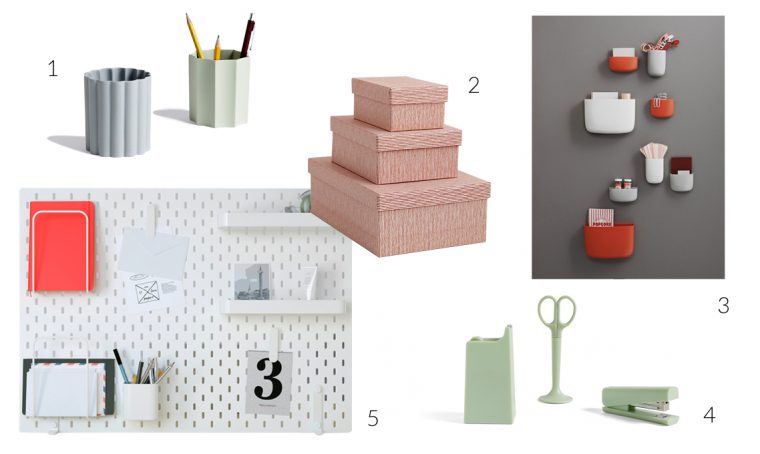 Ordine in stile nordico nel piccolo ufficio