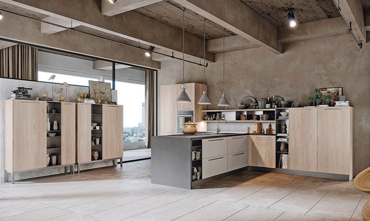 Arredare una cucina con soffitto basso