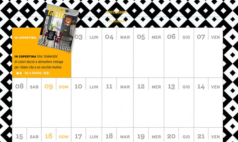 CasaFacile di settembre ti regala il planning del mese
