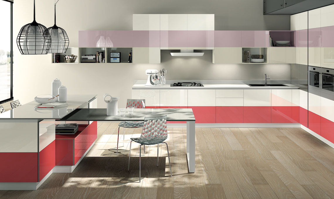 CasaFacile CVerzì piano lavoro vetro cucina Tetrix Scavolini