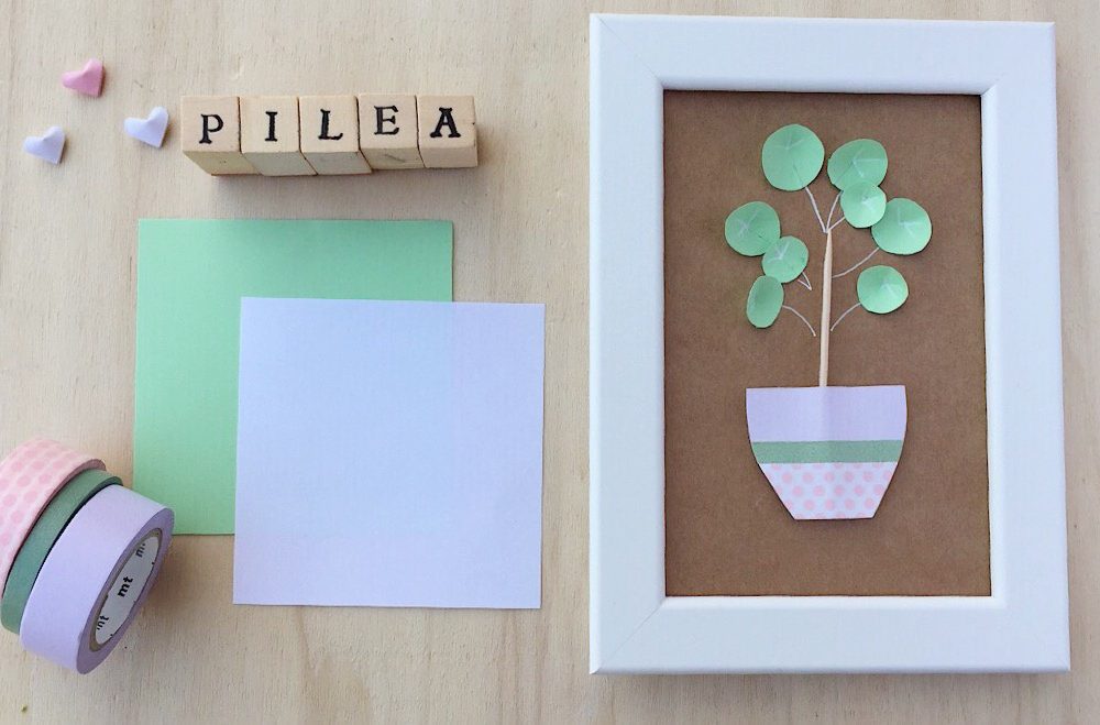 Realizza un quadretto con la Pilea Peperomioides di carta