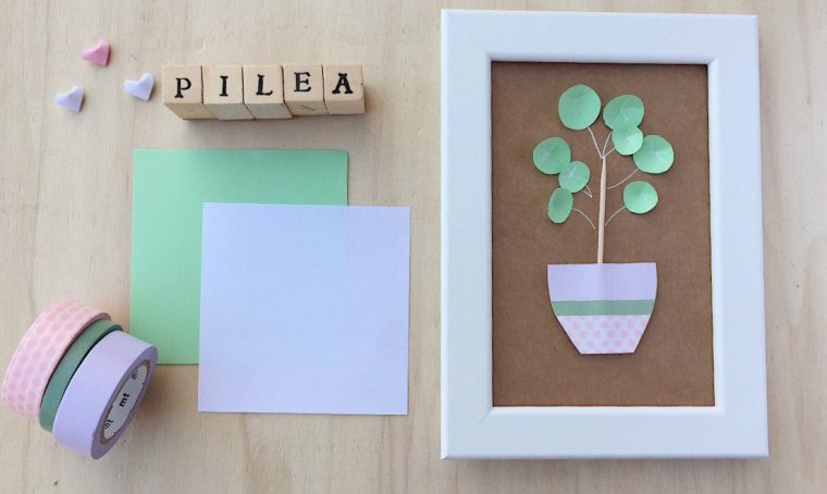 Realizza un quadretto con la Pilea Peperomioides di carta