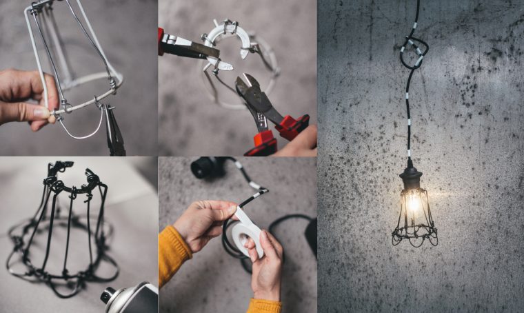 Lampada in stile industriale ‘fai da te’