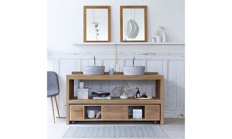 Bagno: zona lavabo in stile natural-chic
