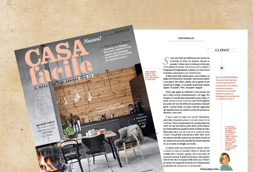 CasaFacile di novembre: l’editoriale del direttore