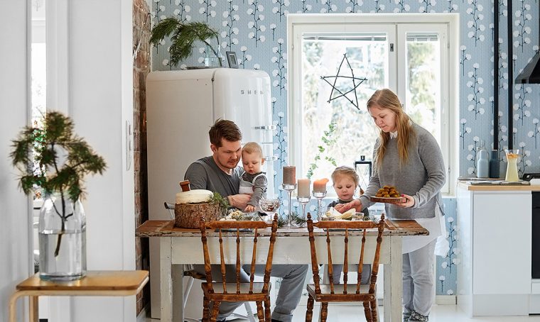 7 decorazioni in bianco e nero per Natale